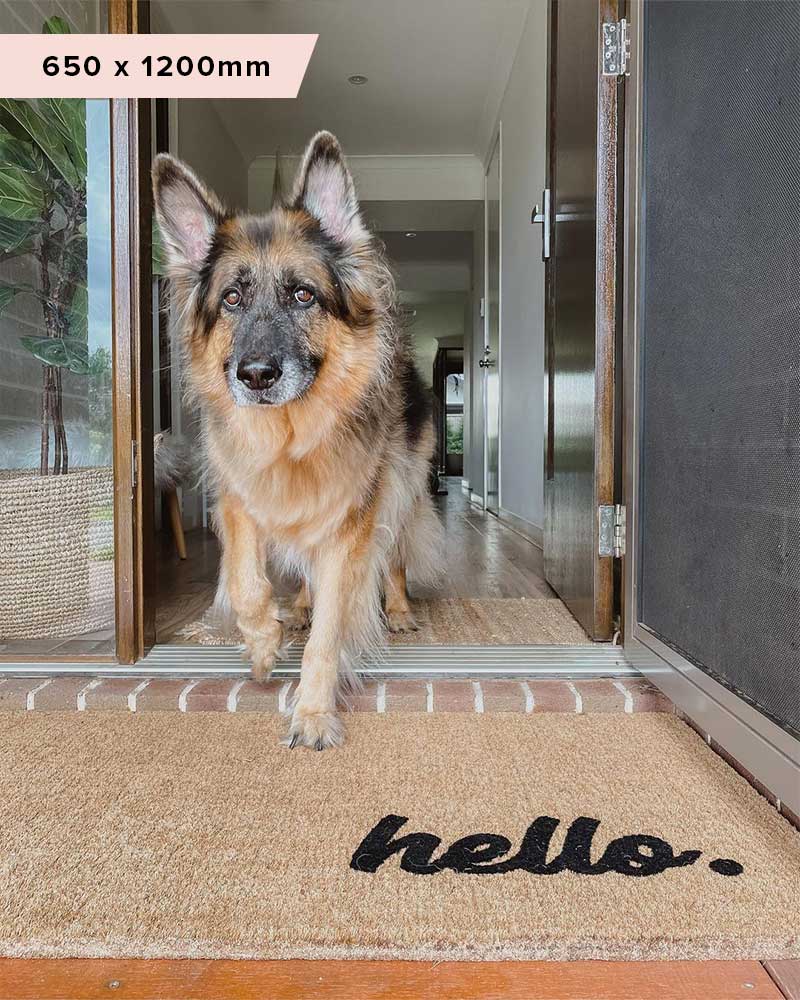 Hello Doormat Embossed - US