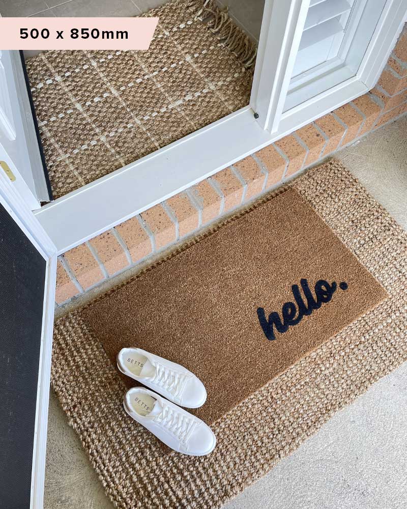 Hello Doormat Embossed - US