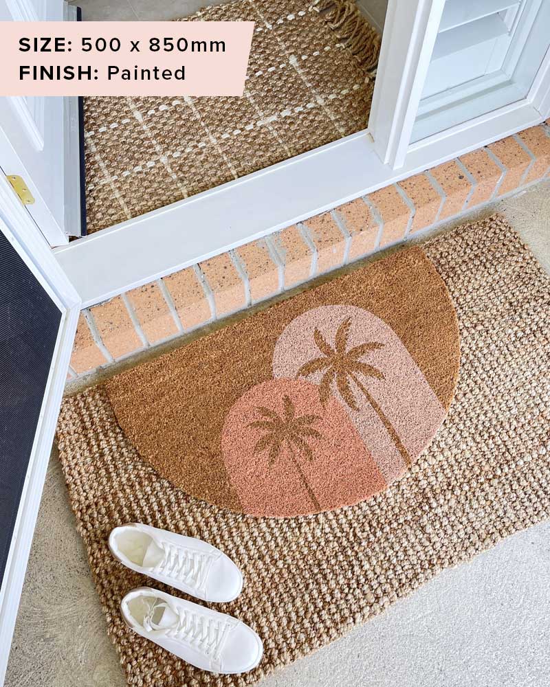 Boho Palms Semi-Circle Doormat