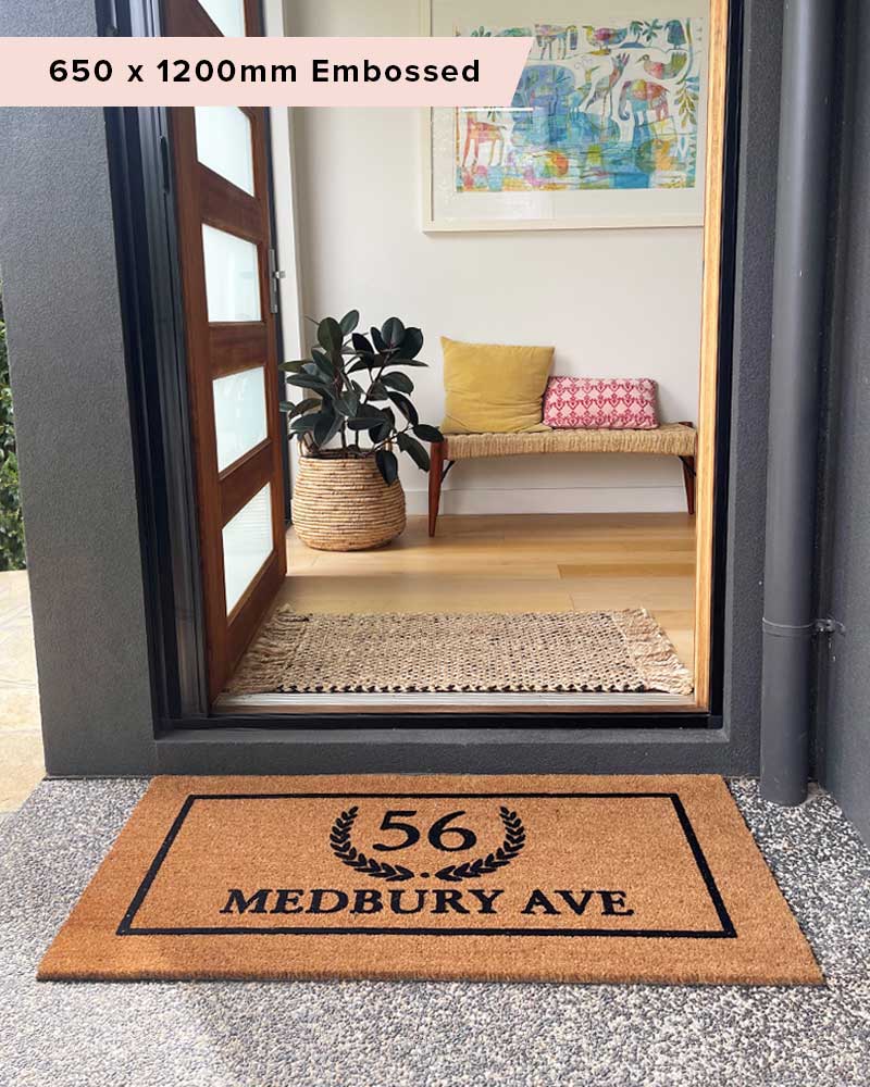 Crest Address Custom Doormat