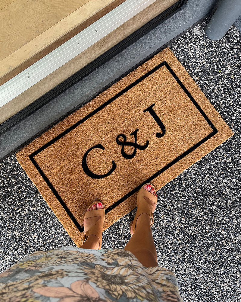 Couple Initials Custom Doormat