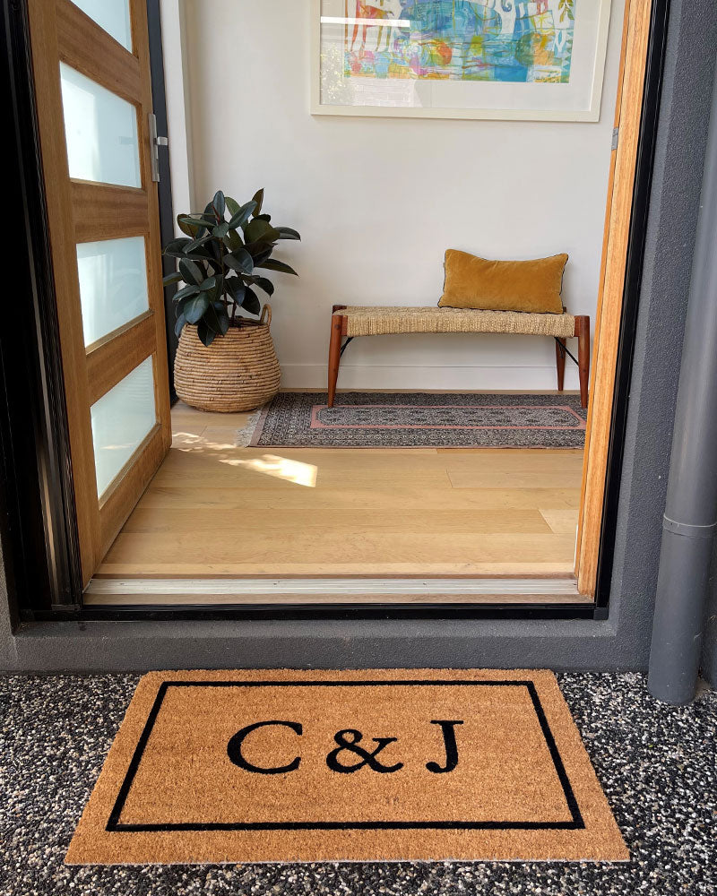 Couple Initials Custom Doormat
