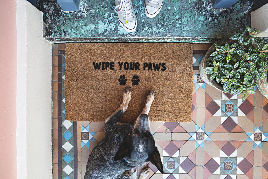 Wipe Your Paws Doormat Embossed