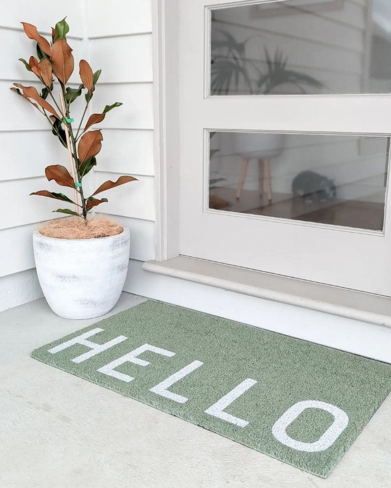 Hello Doormat - Eucalyptus